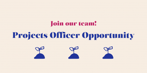 We're hiring Projects Officer website banner